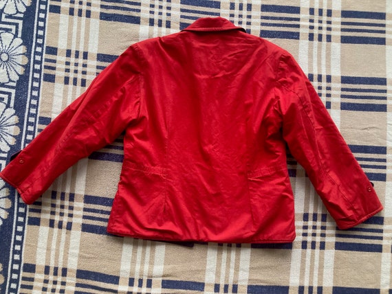 40s M Reversible Ski Jacket Sportswear Red Cotton… - image 7