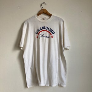 XL 90s Cotton Chambord T-Shirt French Liqueur Spirits Alcohol Bartender Made in USA 1990s