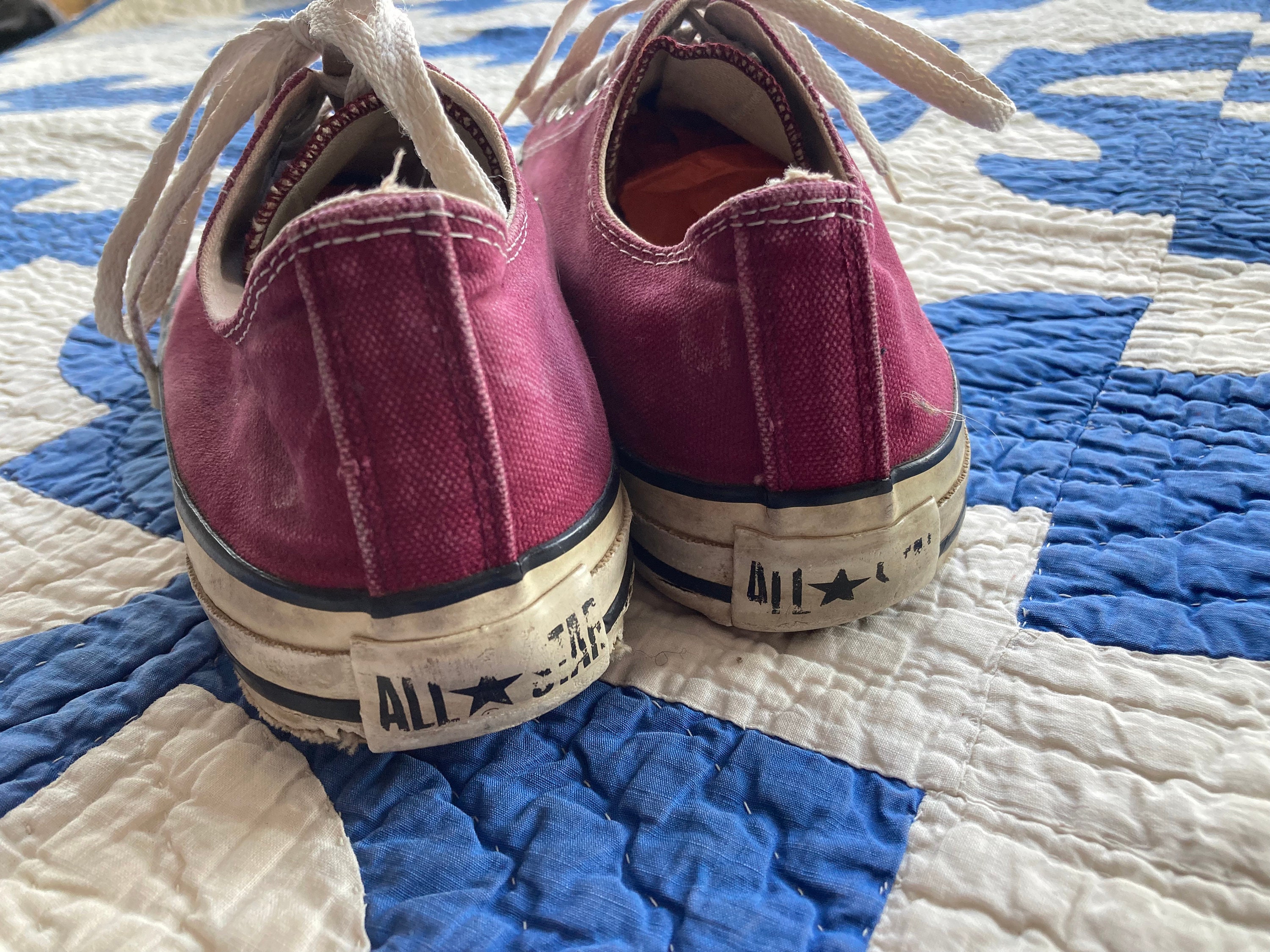 80s Size 10 Made in USA Converse Chuck Taylors Low Top Shoes Vintage Chucks Maroon Canvas Rubber Sneakers 1980s - Etsy 80s Size 10 Made in USA Converse Chuck Taylors Low Top Shoes Vintage Chucks Maroon Canvas Rubber Sneakers 1980s - Etsy