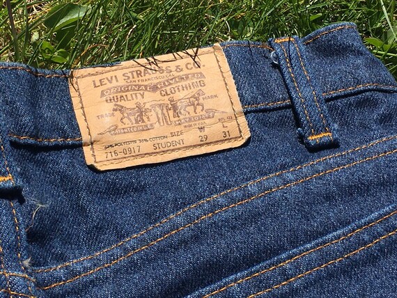 80s Orange Tab Levi's Student Jeans, 29x31 Straig… - image 3