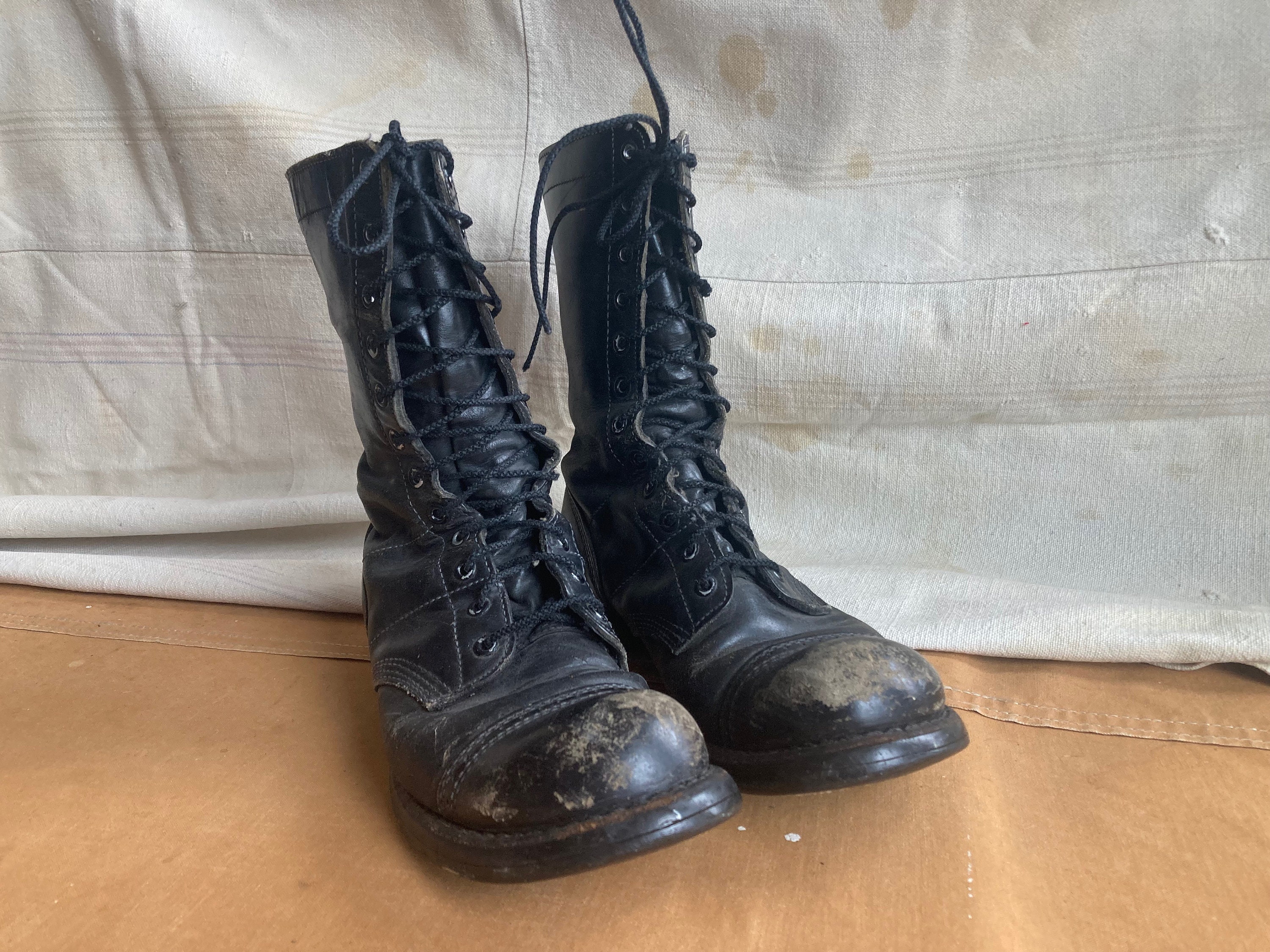 60s 8 8 1/2 Jump Boots Military Combat Boots W 9 1/2 10black