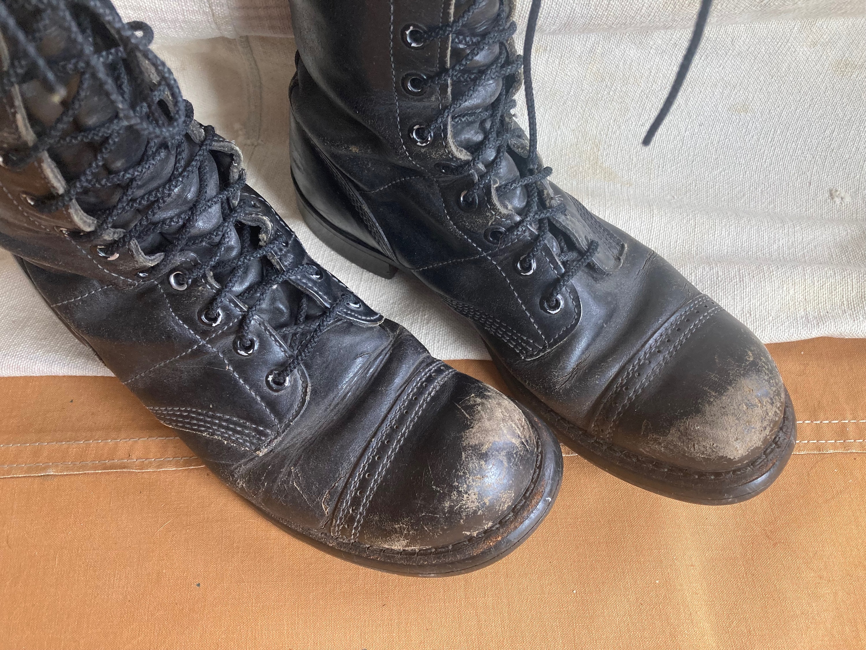 60s 8 8 1/2 Jump Boots Military Combat Boots W 9 1/2 10black