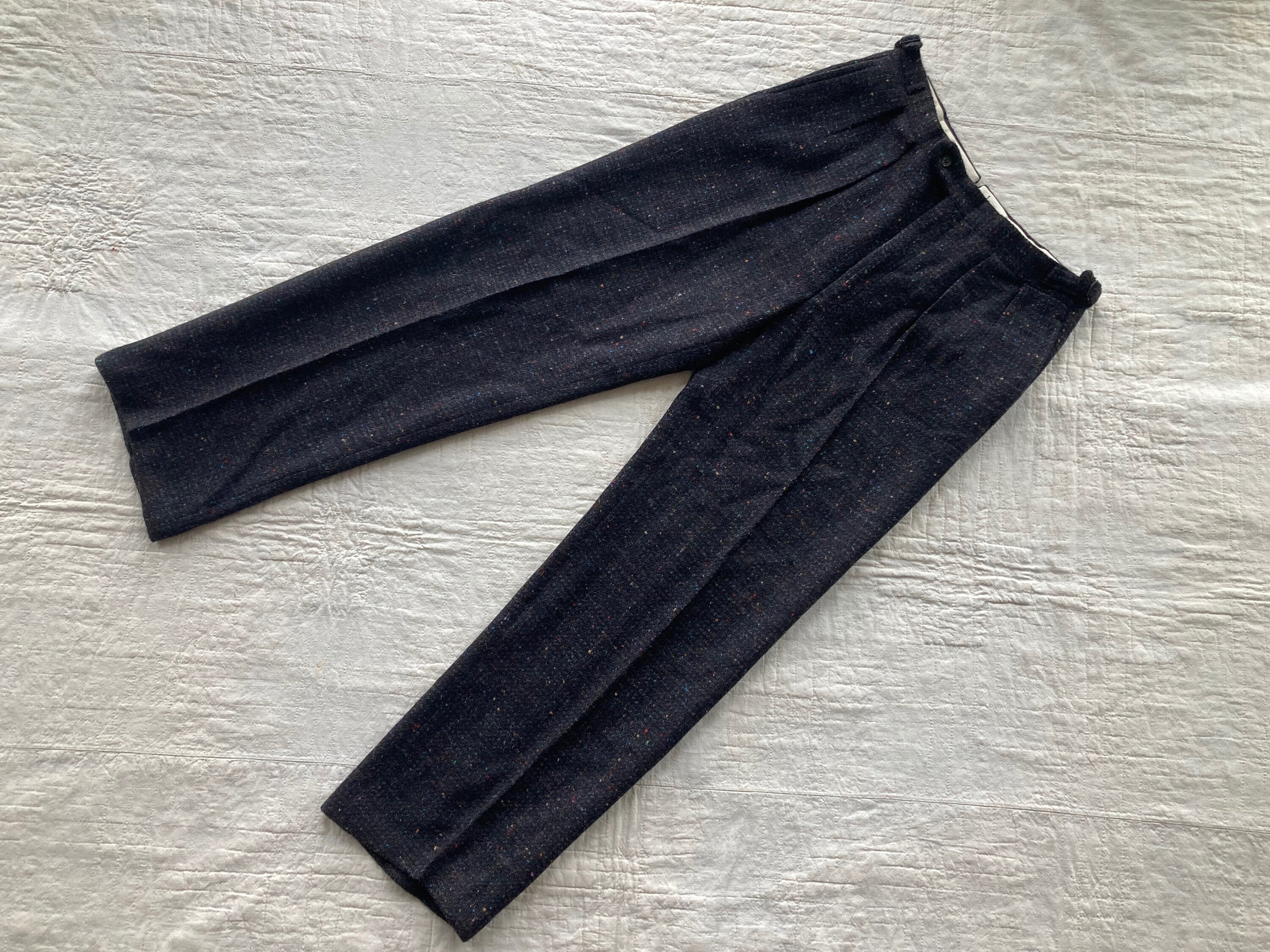 パンツ 80s Vintage multi color nep wool slacks 30/32