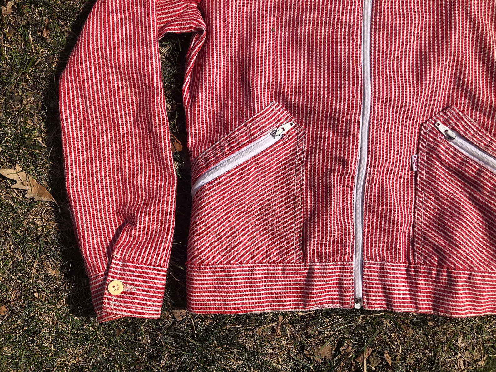 70s Levi's Pinstripe Denim Jacket Western Style Red & | Etsy
