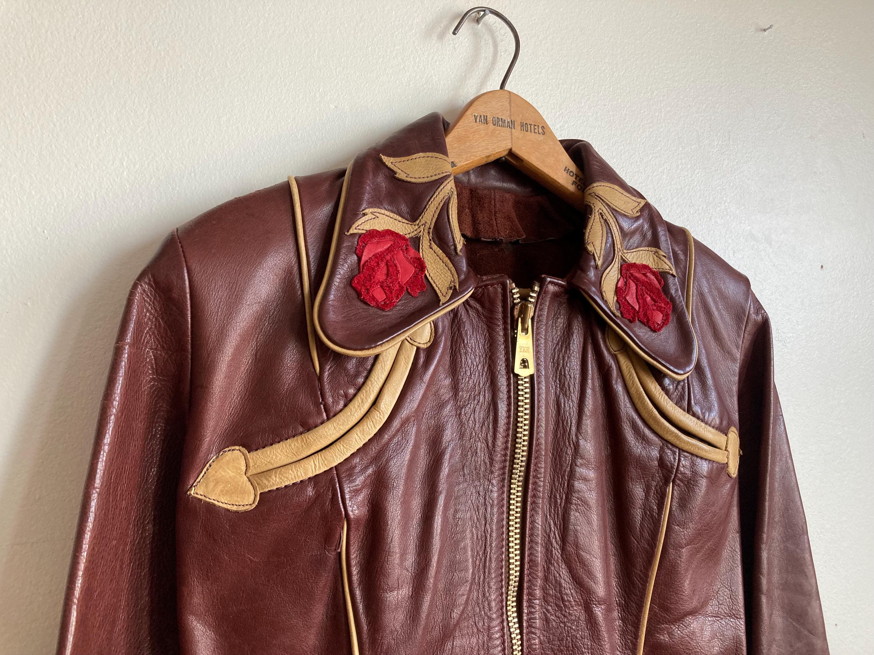 Rare M 1970s East West Musical Instruments Leather Jacket Rare M 1970s East West Musical Instruments Leather Jacket