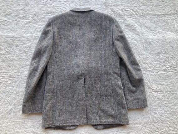 M Size 40 60s Harris Tweed Sport Coat Wool Rainbo… - image 8
