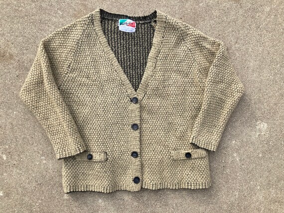 CollectingDustVtg S M 1960s Bubble Knit Mohair \u0026 Wool Cardigan with Button Back Sweater Jumper Mod Italian Wool Italian Knit Knits by Thayer 50s 60s 1950s