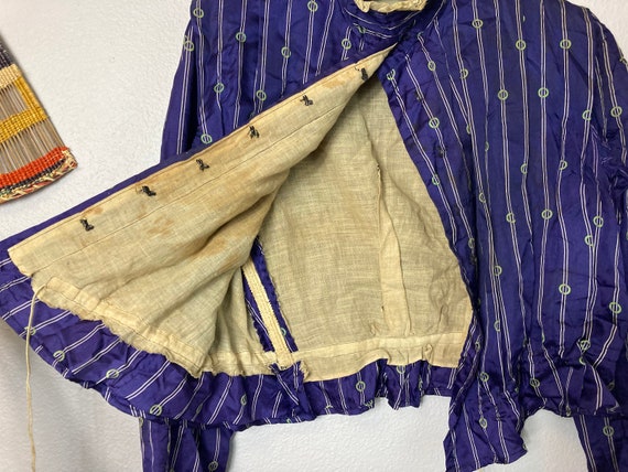 Early 1900's Edwardian Silk Bodice Jacket Purple … - image 4