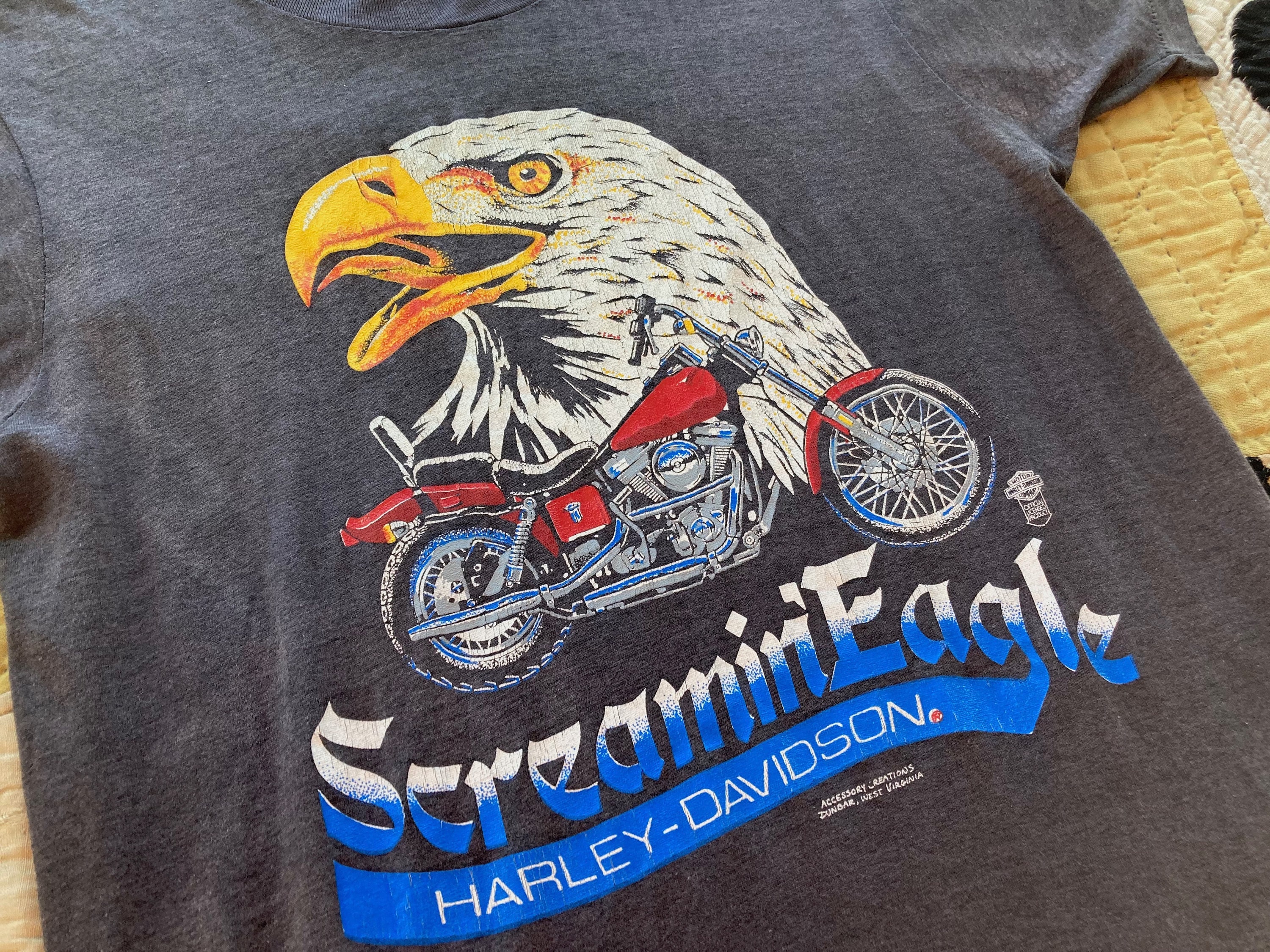 SM 70s 80s Harley Davidson Screamin' Eagle T Shirt 