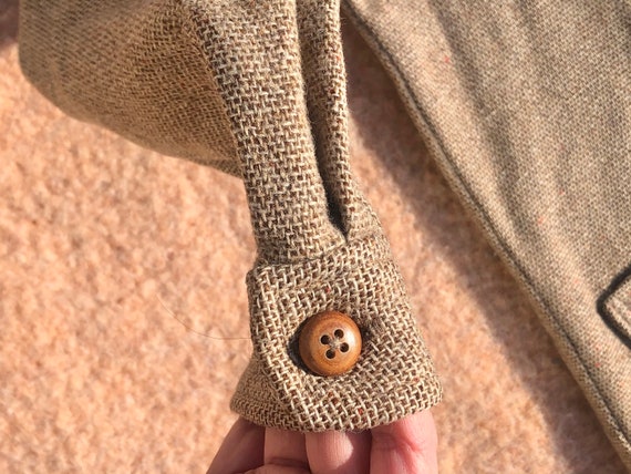 1960s Woven Minimalist Handmade Mod Boho Tweed Ja… - image 3