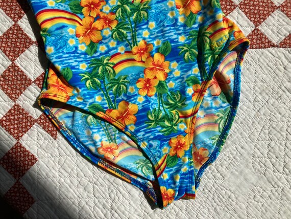 XS S 90s 00s Mudd One Piece Swimsuit Tropical Haw… - image 3