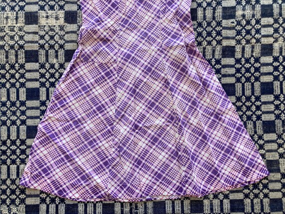 M 30s Pink & Purple Cotton Dress Puff Sleeves Han… - image 9