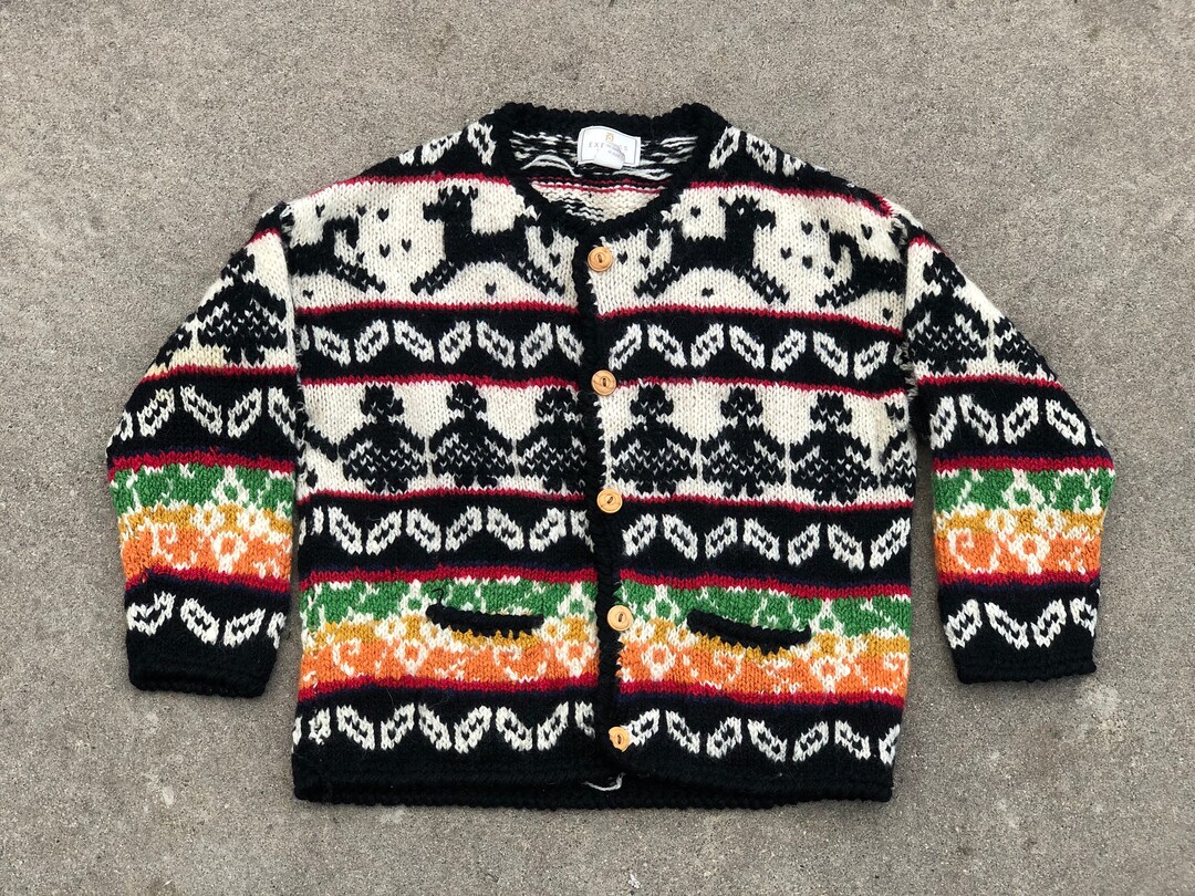 Gorgeous 90s Hand Knit Express Tricot 