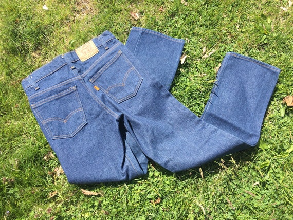 80s Orange Tab Levi's Student Jeans, 29x31 Straig… - image 1