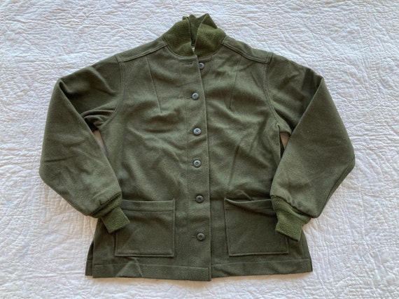 S 70s Wool Military Liner Jacket Women s Cold Weather Coat OG 108
