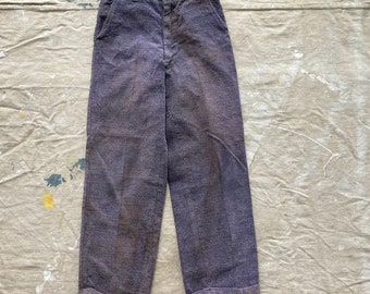 1940s Youth Corduroy Pants Blue Cotton Trousers Beautiful Fades 40s Boys Children's Kids Drop Loop Hollywood Waist 1950s 50s