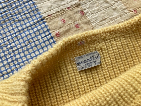 60s Austrian Wool Sweater Wide Stripes Geometric … - image 8