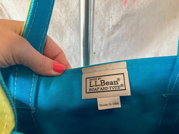 Custom LL Bean Boat & Tote Color Block Canvas Bag… - image 8