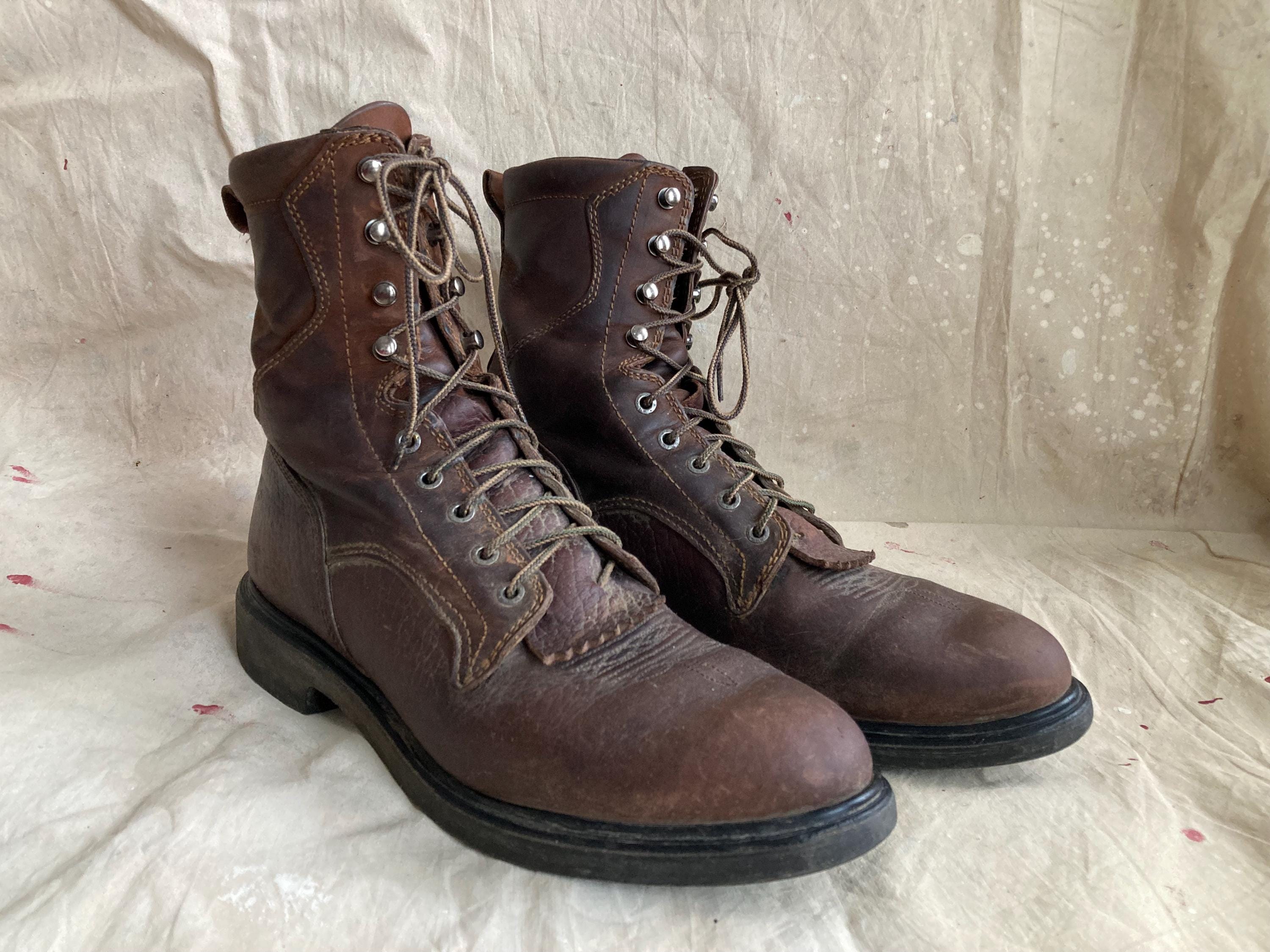 Size 12 Red Wing Leather Roper Boots With Kiltie Lace up  display picture 2