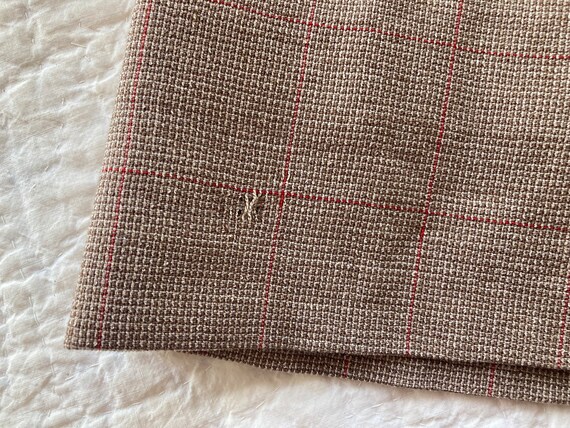 M 40s Homespun Wool Dress Long Sleeve Handmade Wo… - image 9