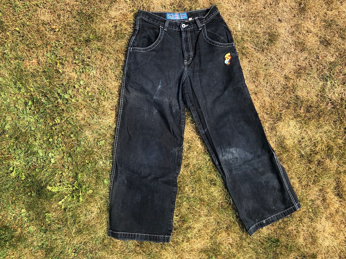 30 90s Black JNCO Jeans Denim Wide Leg Raver Pants | Etsy