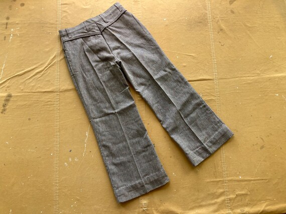 32" 70s Tweed Wide Leg Pants Rainbow Flecked Brow… - image 2