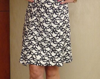 Black & White Bow Tailored Kennedy Era Look Dress and Matching Coat Jacket