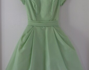 Sylvia Ann  Old New Look  Modern Lime Green Party Dress