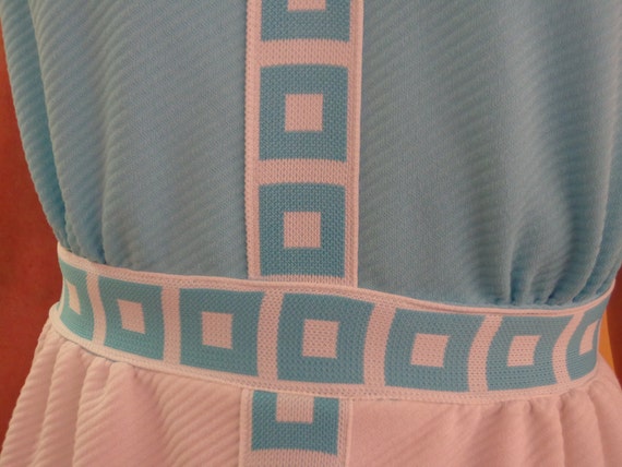 1970 's Mid-century (MCM) Jcpenney Super Fun Maxi White & Light Blue Summer  Dress - Etsy Ireland
