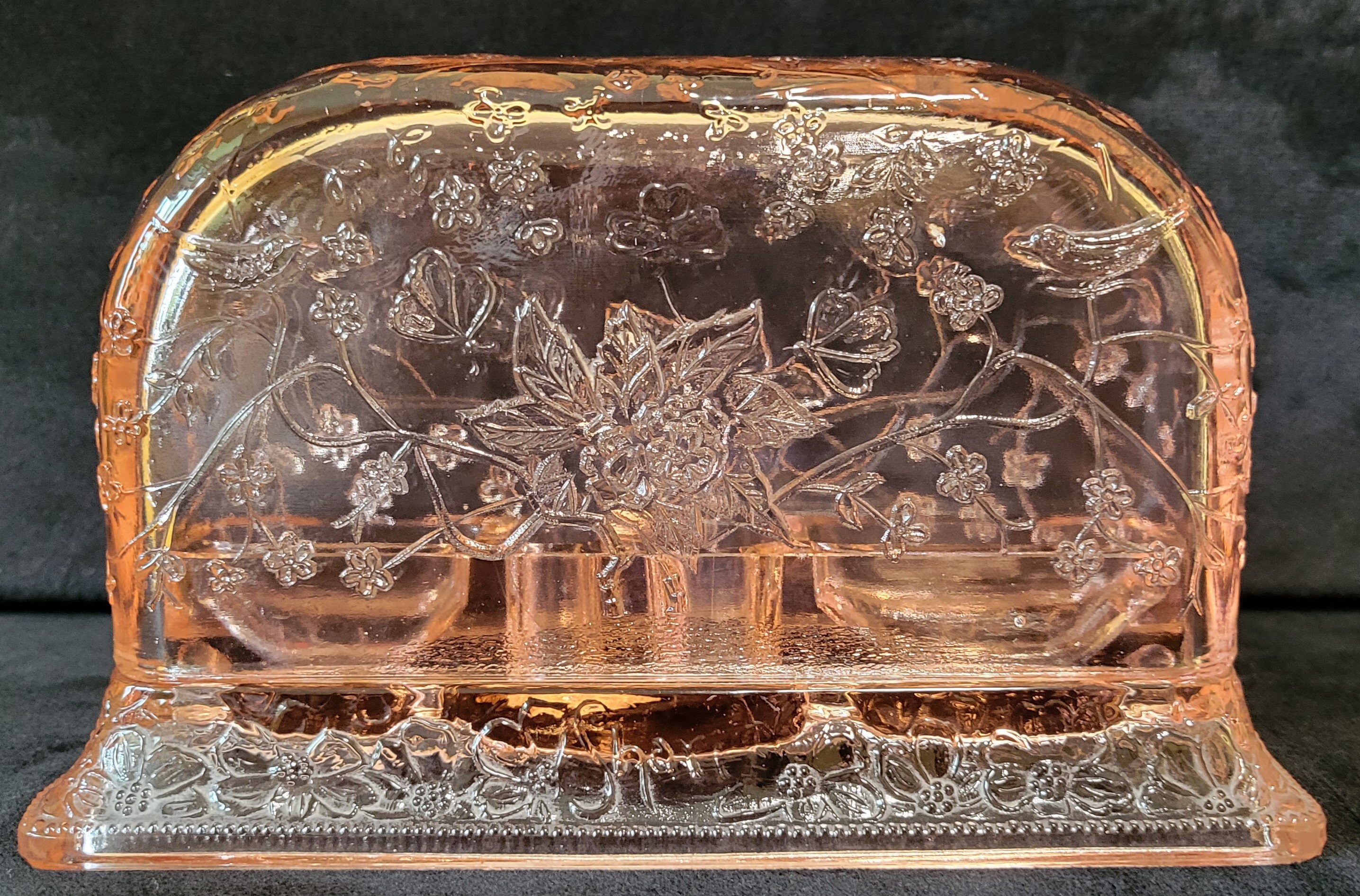 RARE Shari Longlois of New York Depression Glass Make-Up Powder Case