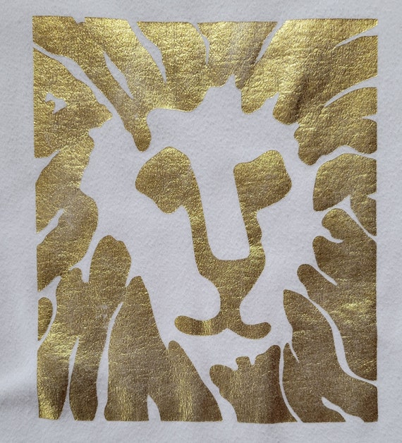 80's Fabulous Gold Foil Lion Anne Klein Knitwear