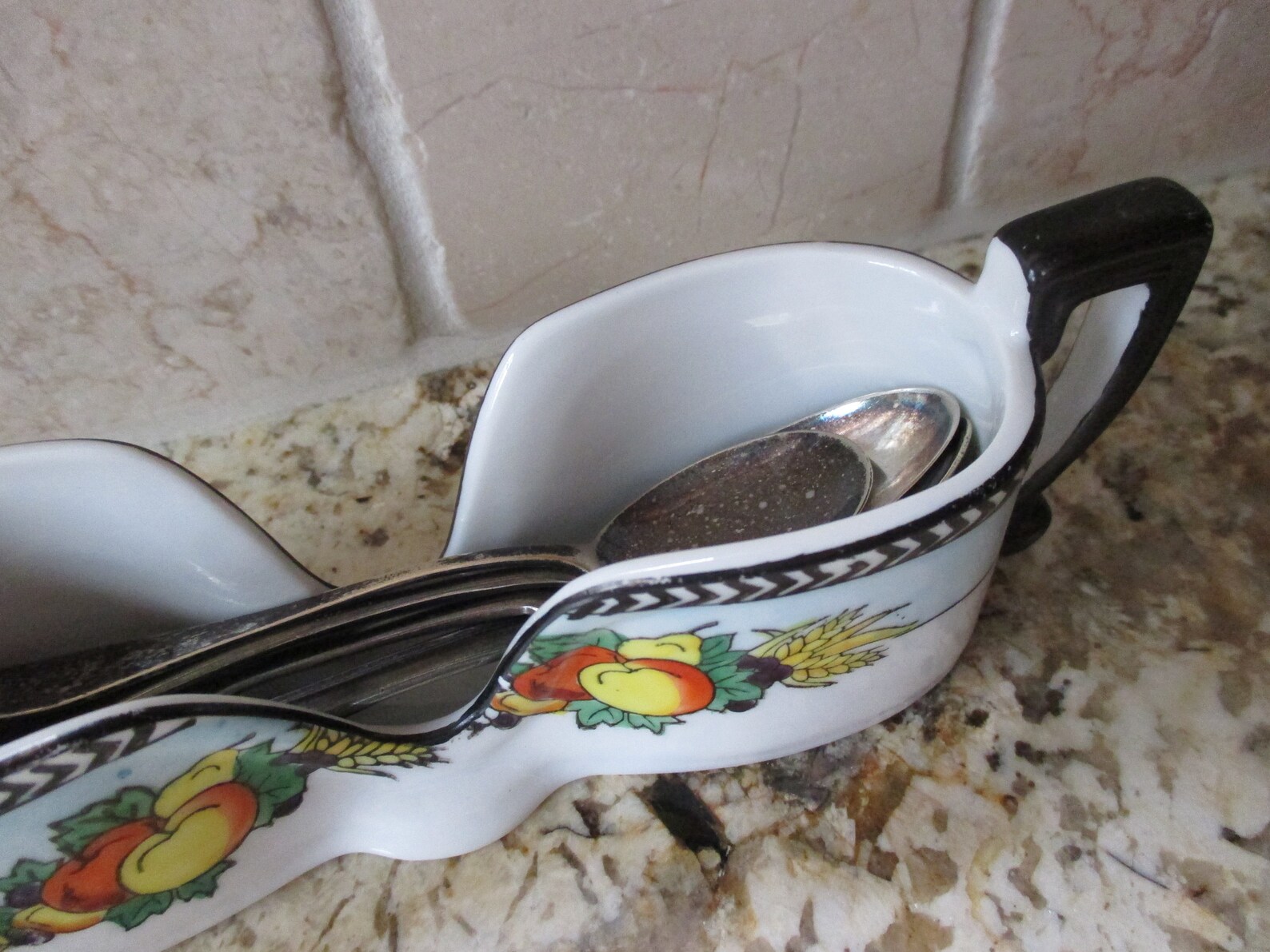 Set Noritake stacked spoon holder w spoons fruit spoon Etsy