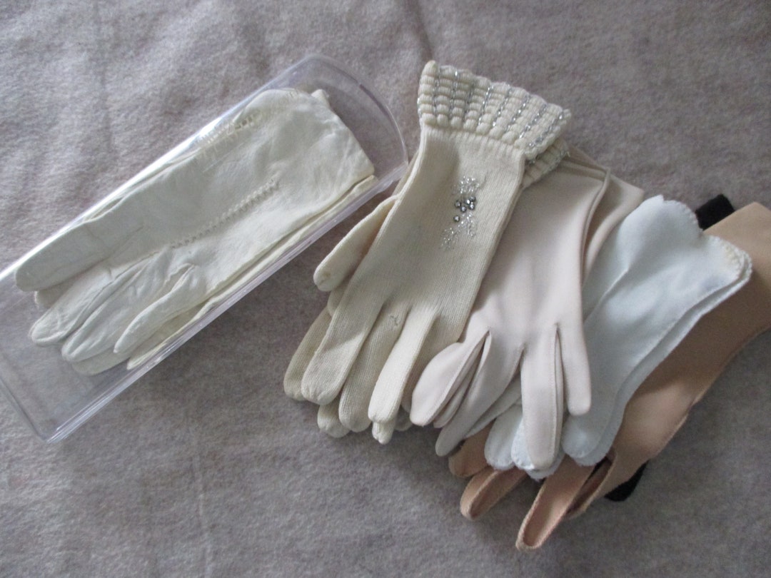 Bundle Vintage Gloves & Glove Box English Doeskin Gloves Etsy