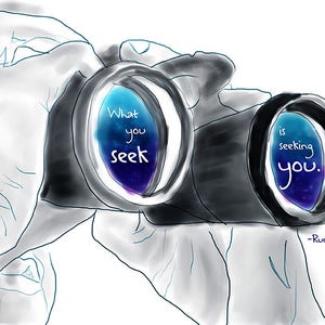 Rumi quote &quot;What you seek is seeking you.&quot; Giclee Print