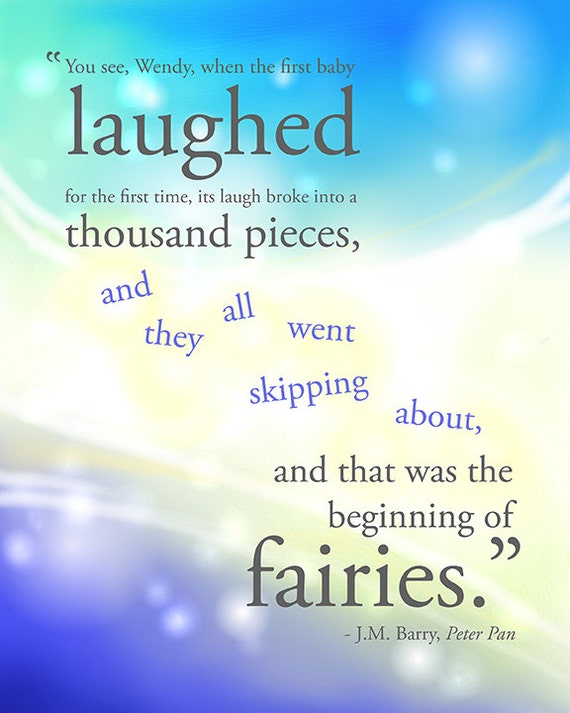 J M Barrie Peter Pan Quote You See Wendy When The Etsy