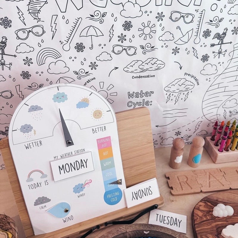 Weather Day Board Kids - Etsy UK