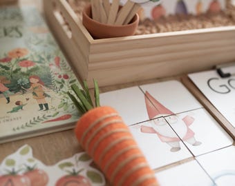 Gardening Morning Basket, Printable, Montessori, Homeschool Resources, Activities