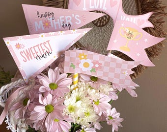 Banderines para el Día de la Madre, Regalos imprimibles para el Día de la Madre, Etiquetas de regalo imprimibles para el Día de la Madre, Regalos para el Día de la Madre, Manualidades para el Día de la Madre, Descargas