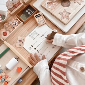Kerstbakkerij Dramatische speelset voor kinderen Activiteiten voor kerst Fantasiespel voor kinderen Afdrukbaar Fantasierijk spel Digitale download