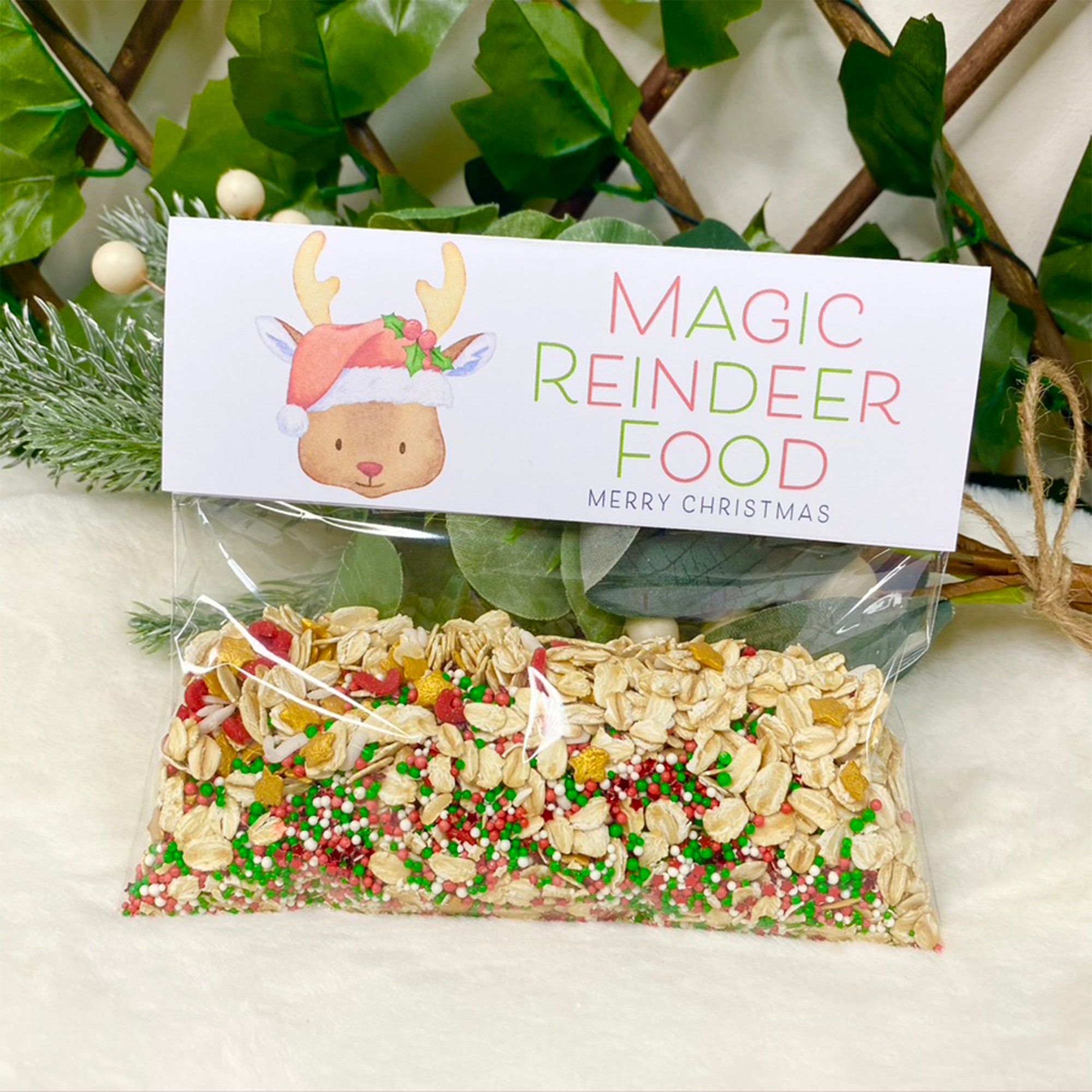 Magic Reindeer Food Christmas Bag Toppers Christmas Gift | Etsy