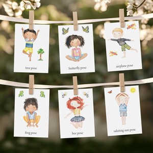 Kids Yoga Flashcards, Yoga for Kids, Flashcards, Digital Download | DIY flashcards |  Yoga Poses, Montessori Cards, Homeschool Resources