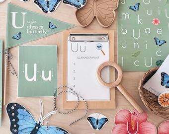 U LETTER BASKET | U is for Ulysses Butterfly | Alphabet Learning | Preschool | Alphabet Letters | Homeschool | A-Z Alphabet Letters