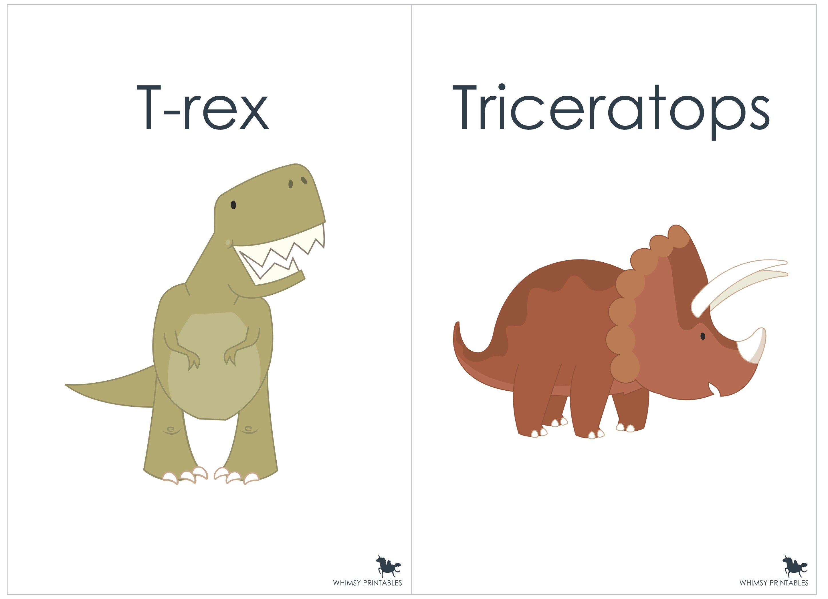 Dinosaur Dig Flash Cards Dinosaurs Prehistoric Dinosaur Etsy