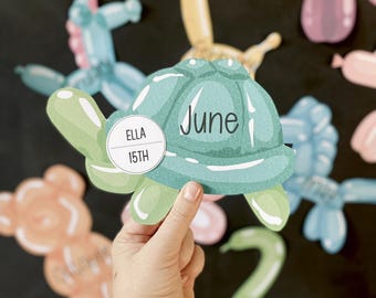 Balloon Animal Birthday Display, Birthday Chart, Balloon  Printable, Balloon Animal Classroom Theme, Birthday Display