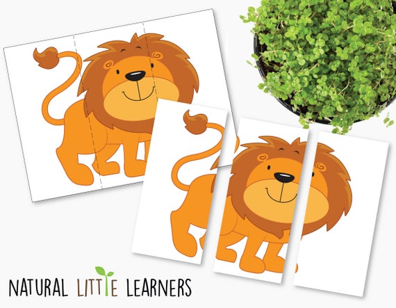 zoo animal matching puzzle kids puzzles preschool etsy