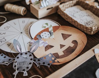 Halloween Morning Basket Homeschool Preschool Learning Printables (Digital Download)
