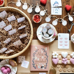 Alice im Wunderland Morgenkorb-Aktivitäten, Hausschul-Ressourcen, Morgenmenü, Bücherwurm, Vorschulaktivitäten