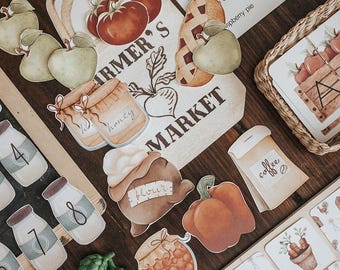 Farmers Market Shopping Game, Play and Learn, Preschool Puzzle, Critical Thinking and Problem Solving Skills, Printable Shopping Game Kids