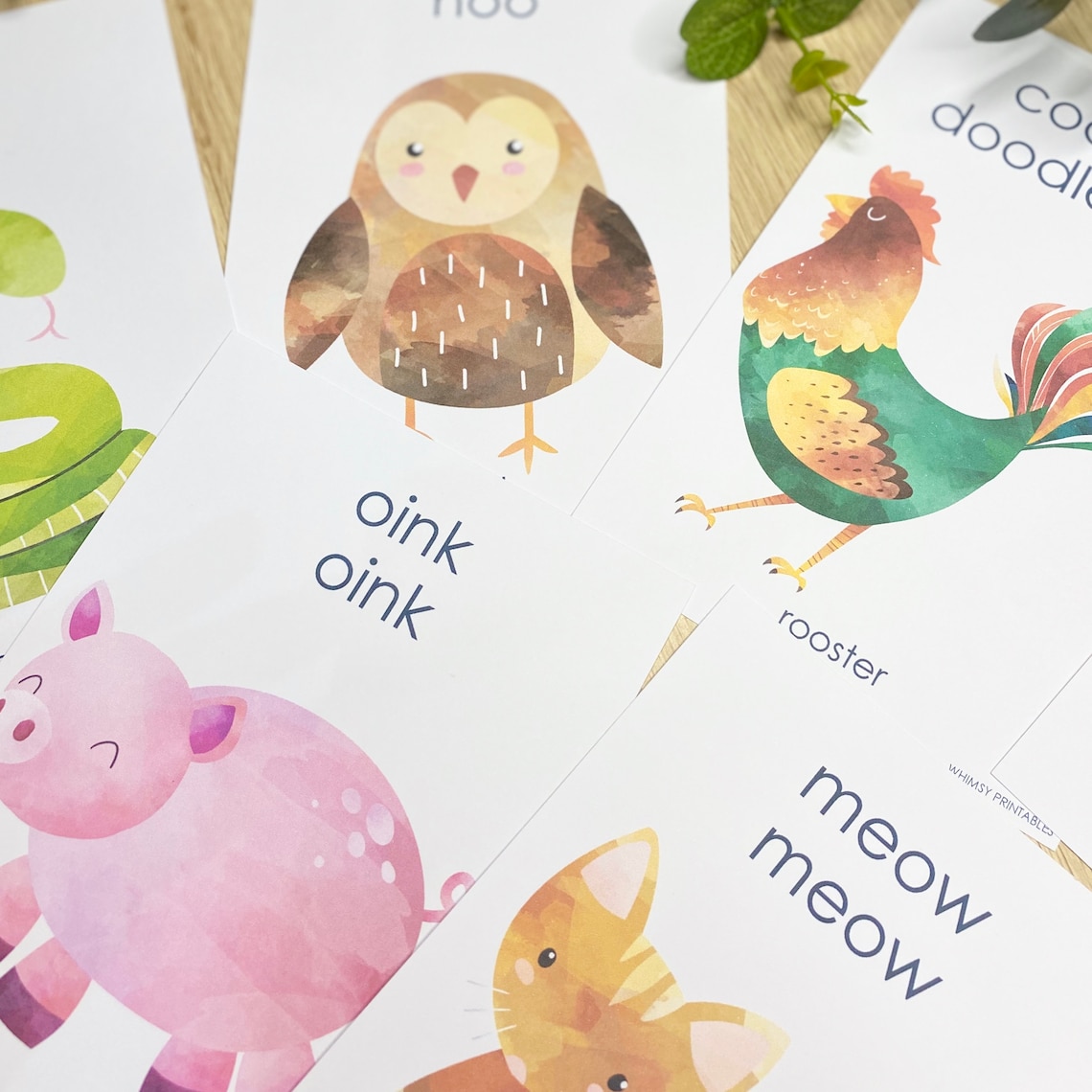 Animal Sound Flash Cards Animals Animal Sounds Flash Etsy