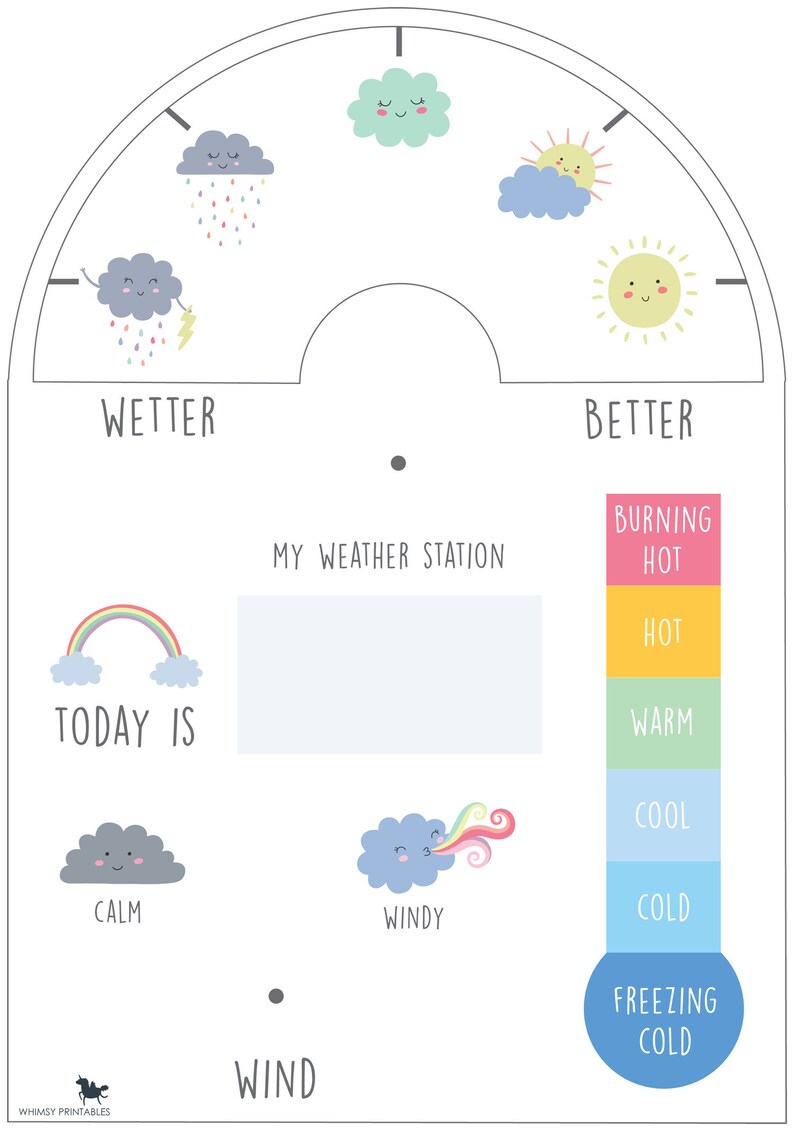 Weather Station Montessori Preschool Activities Children Etsy Australia